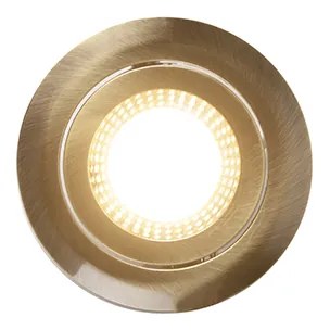 Conjunto de 5 focos embutidos modernos bronze com LED regulável em 3 níveis - Mio Moderno