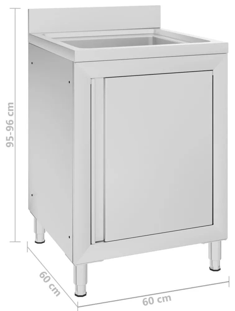 Armário p/ lava-louça cozinha comercial 60x60x96cm aço inoxid.