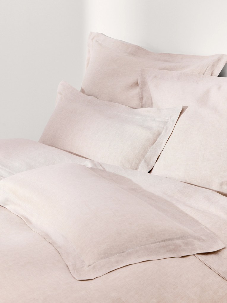 Capa de edredão em linho com costura elevada Linna