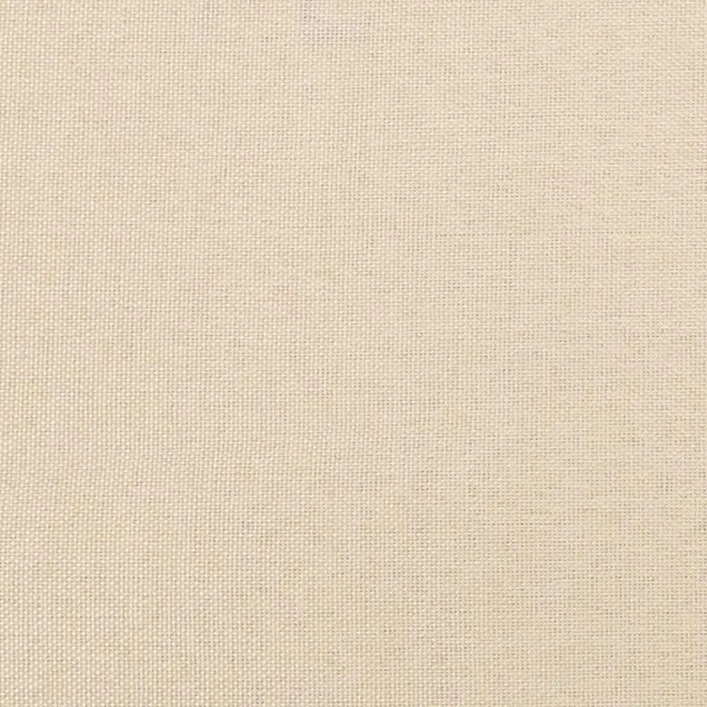 Estrutura de cama sem colchão 140x190 cm tecido cor creme