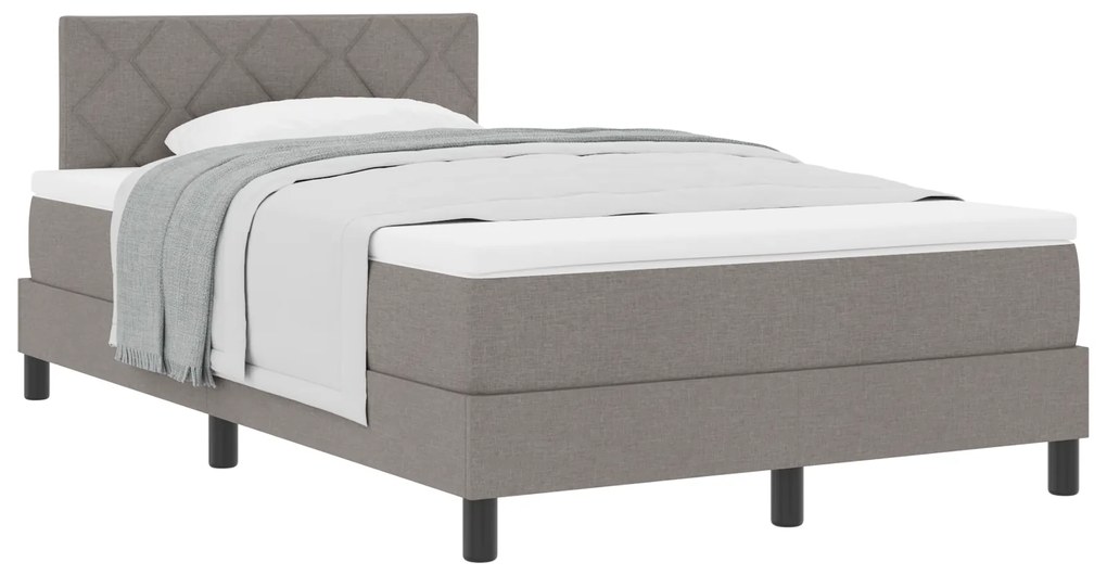 Cama Box com Colchão Taupe 120x190 cm Tecido
