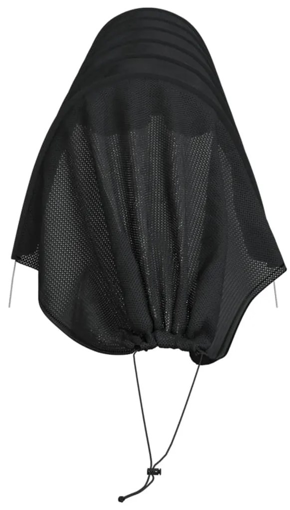 Túneis de rede 3 pcs aço e polietileno preto