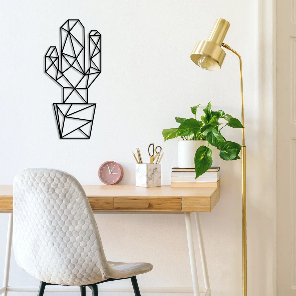 Acessório Decorativo de Parede Metal-435 – Preto – 26 x 55 cm