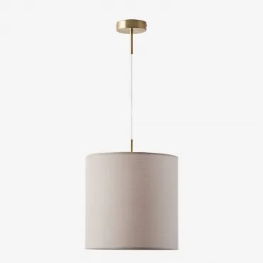 Lâmpada De Teto Suspensa Em Tecido Arlina Cinzento Taupe Claro Ø30 Cm - ↑30 Cm Arlina & Dourado - Transparente - Sklum