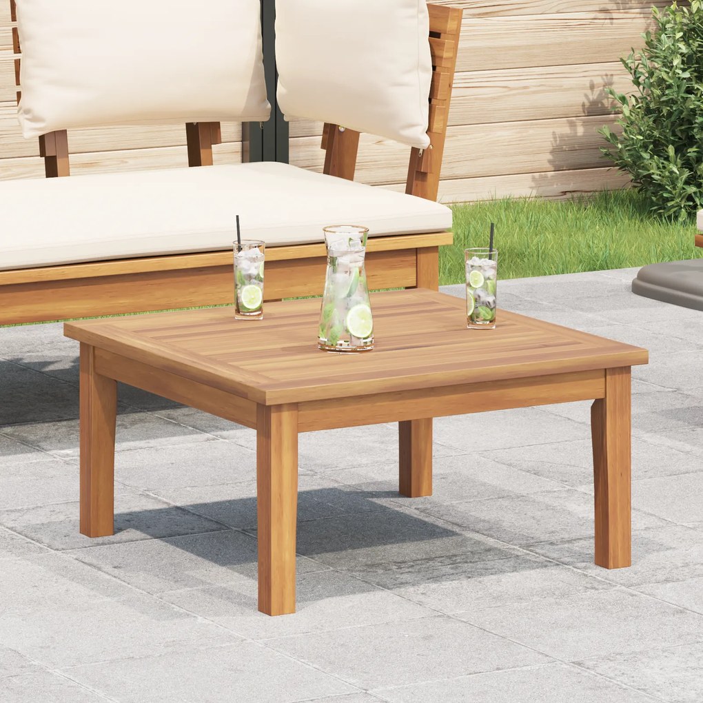 vidaXL Mesa de Jardim 60x60x30 cm de Madeira Sólida de Teak