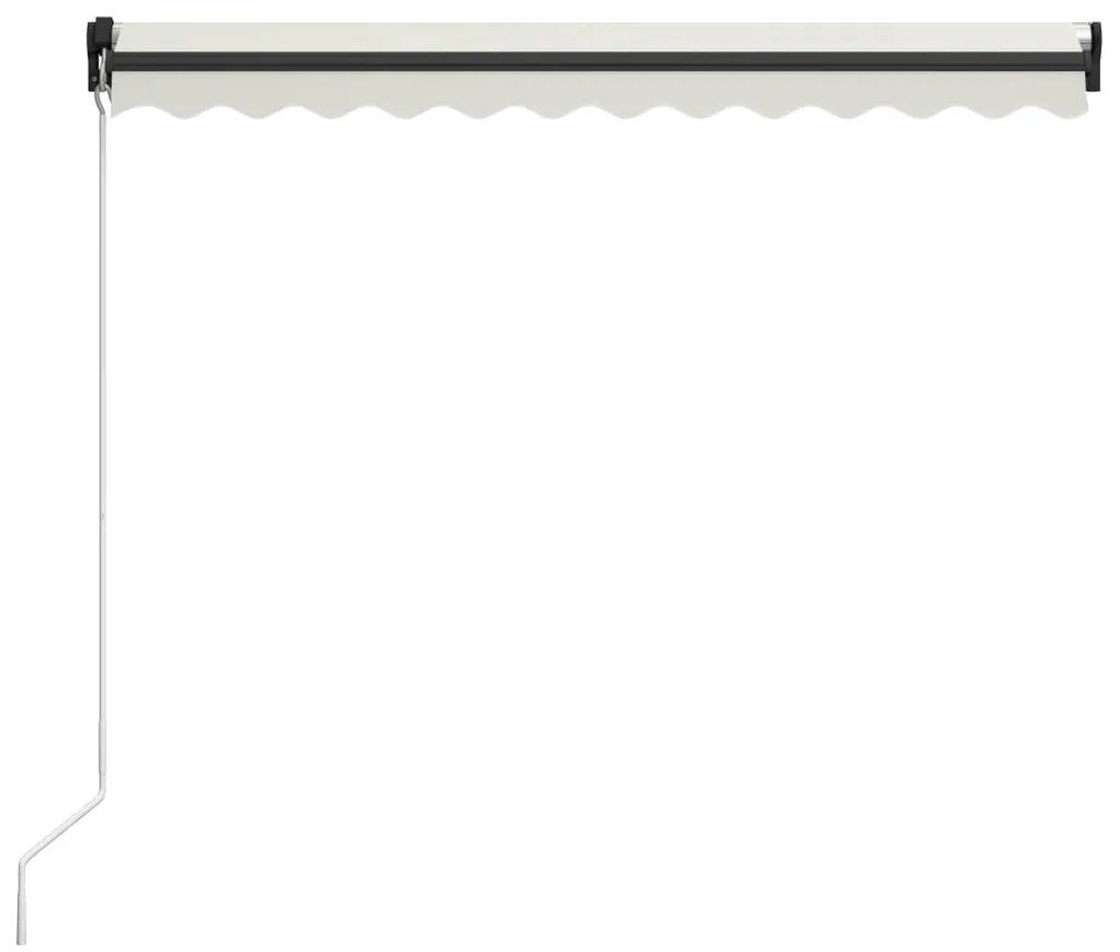 Toldo retrátil manual com LED 300x250 cm cor creme