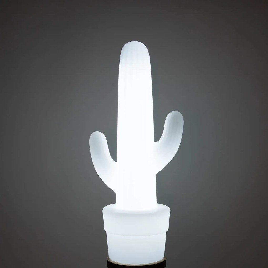 Candeeiro de chão para exterior branco com LED IP65 - Kaktus Moderno