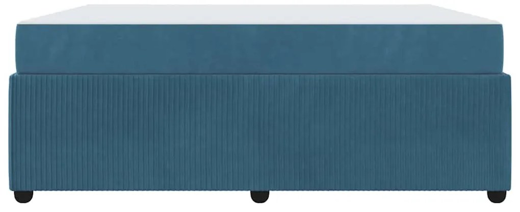 Estrutura de cama com colchão Outros Azul 180 x 200 cm Veludo