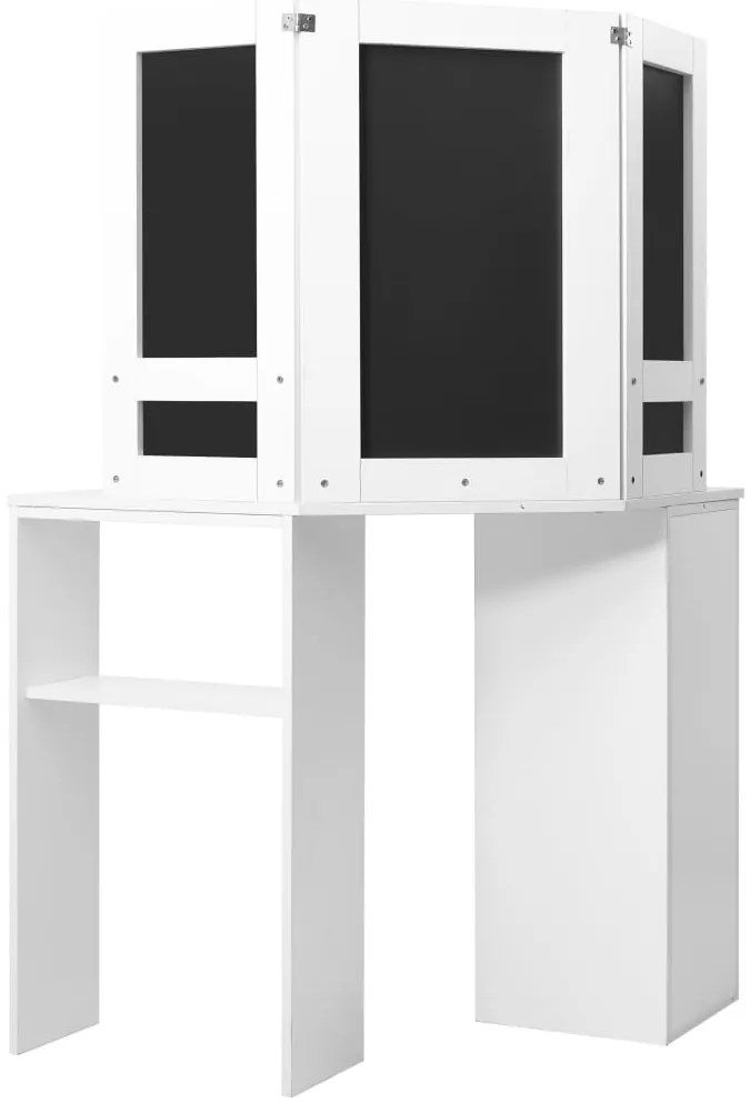 Mesa de maquilhagem/toucador de canto branco