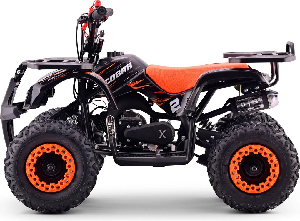 Mini Moto Infantil para crianças 5 a 9/10 anos Gasolina 50 CC Beneo Motors Cobra com limitador de velocidade Laranja