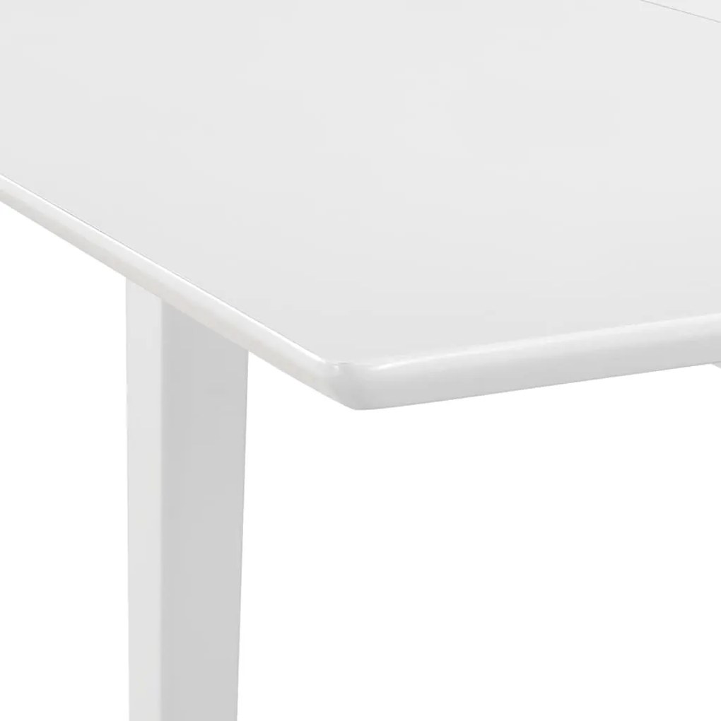 Mesa de jantar extensível (80-120)x80x74 cm MDF branco