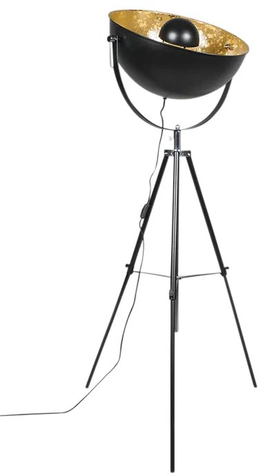 Candeeiro de pé inteligente industrial tripé preto incl. WiFi A60 - Magna 50 Eglip