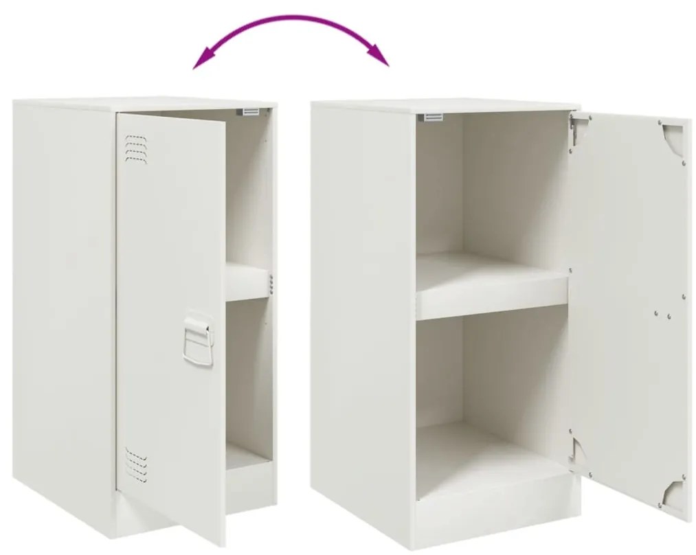 Aparador 34,5x39x73 cm aço branco