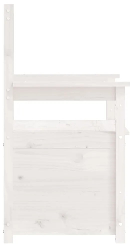 Banco 112,5x51,5x96,5 cm madeira de pinho maciça branco