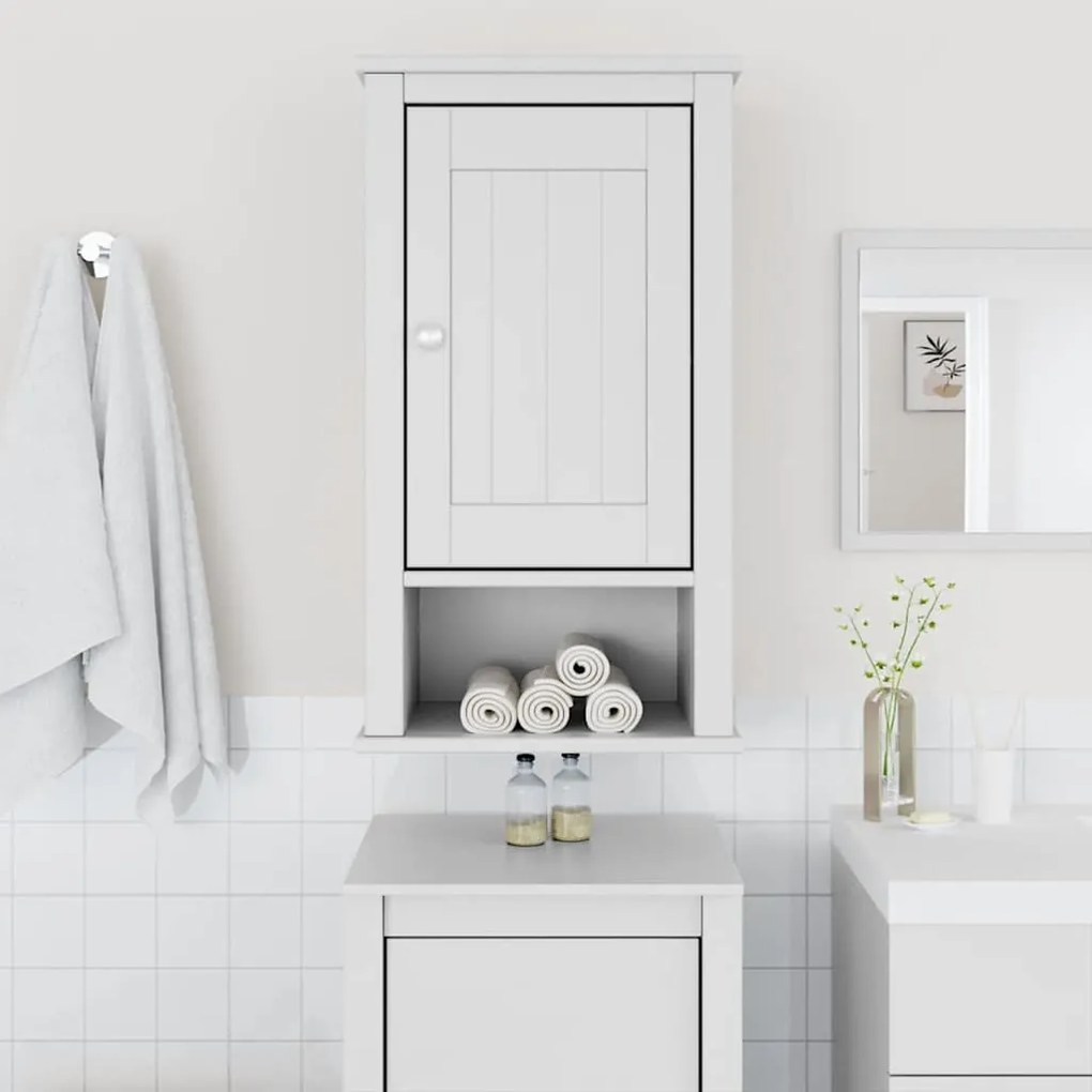 Móvel de parede p/ WC BERG 40x27x71,5 cm pinho maciço branco