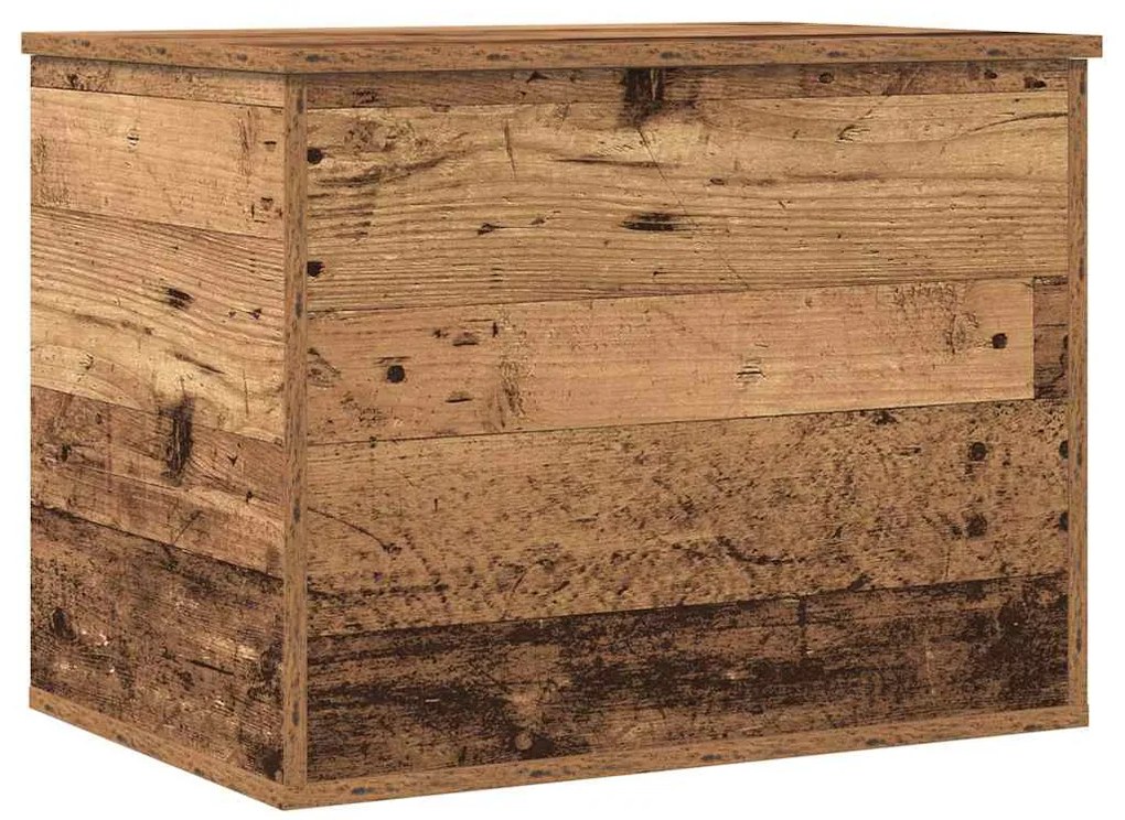Baú de Armazenamento vidaXL com Tampa Madeira Velha 60x42x46 cm Madeir