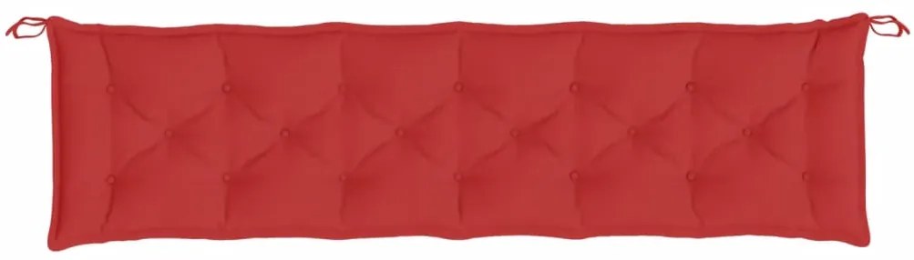 Almofadões banco jardim 2 pcs 200x50x7cm tecido oxford vermelho