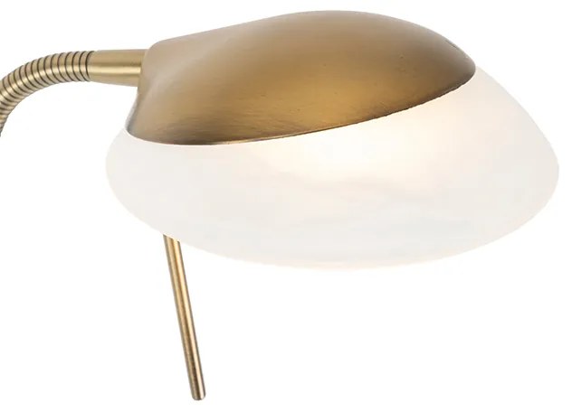 Candeeiro de pé bronze com LED e dimmer com luz de leitura - Empoli Moderno
