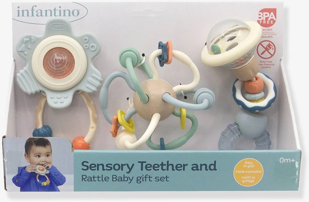 Conjunto presente de chocalhos INFANTINO para bebé multicolor