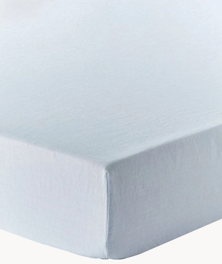 Lençol em linho lavado com elástico topper Airy