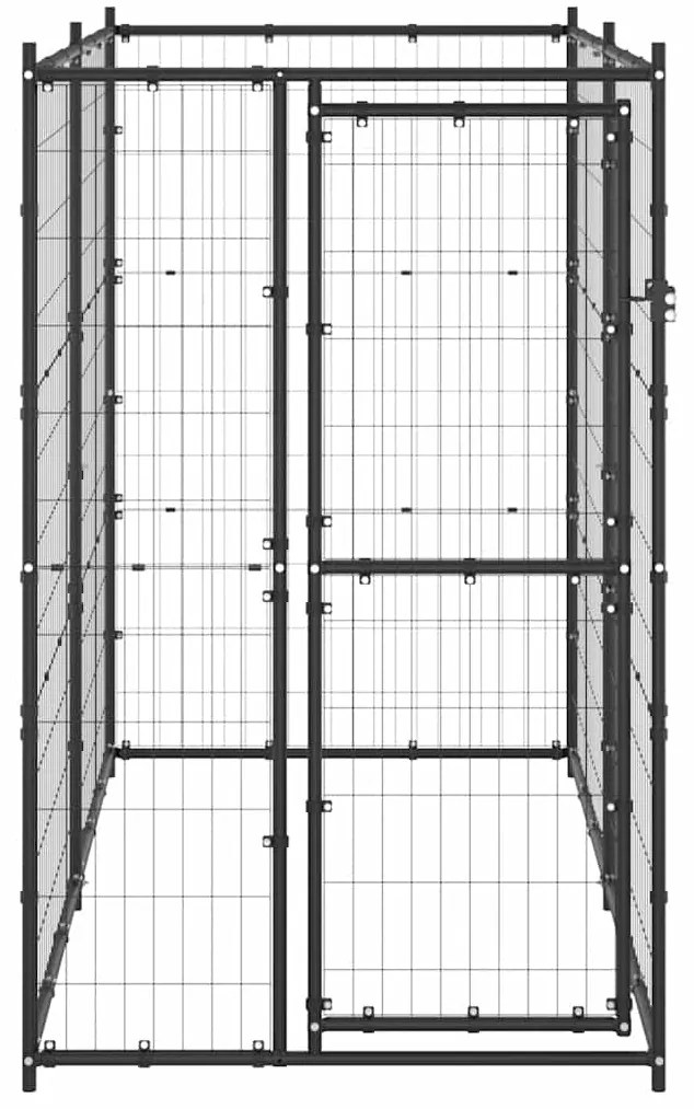Canil de exterior 110x220x180 cm aço