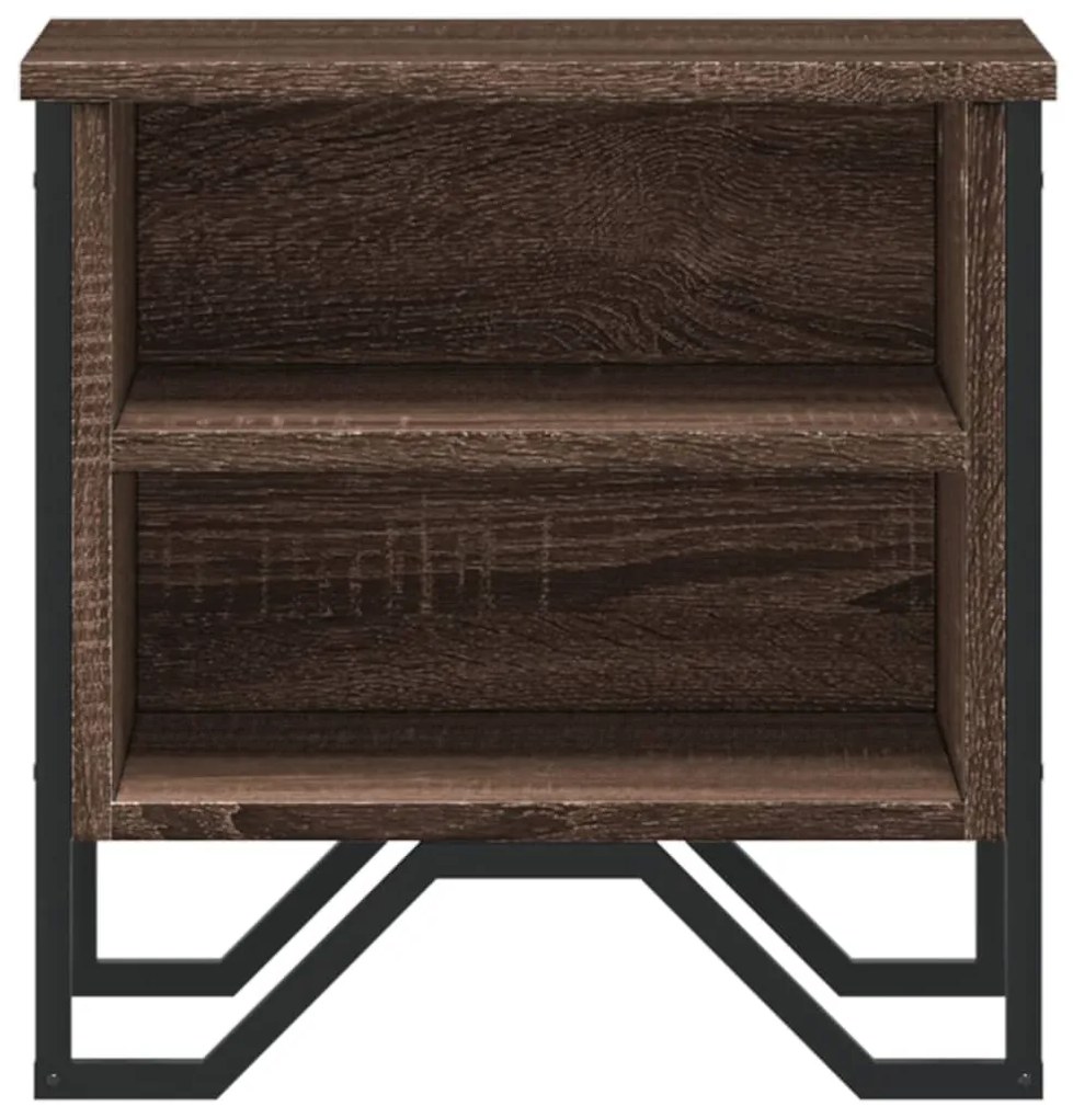 Mesa de cabeceira 40x30x40 cm contraplacado carvalho castanho