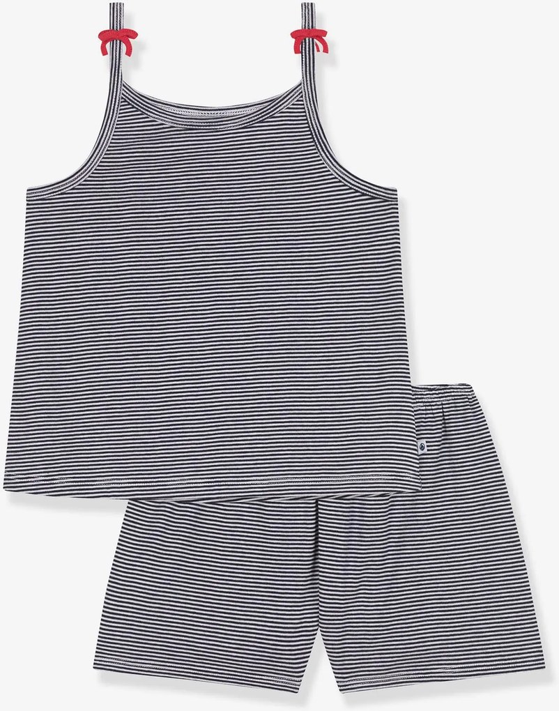 Conjunto pijama de alças Petit Bateau marinho