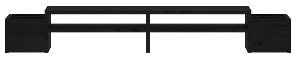 Suporte para monitor 100x27,5x15 cm madeira pinho maciça preto