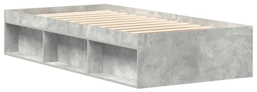 Estrutura de cama 100x200 cm cinza cimento