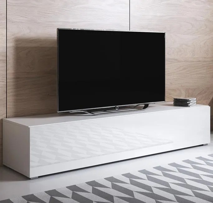 Móvel de TV Lukes de 160cm - Branco Brilhante - Design Moderno