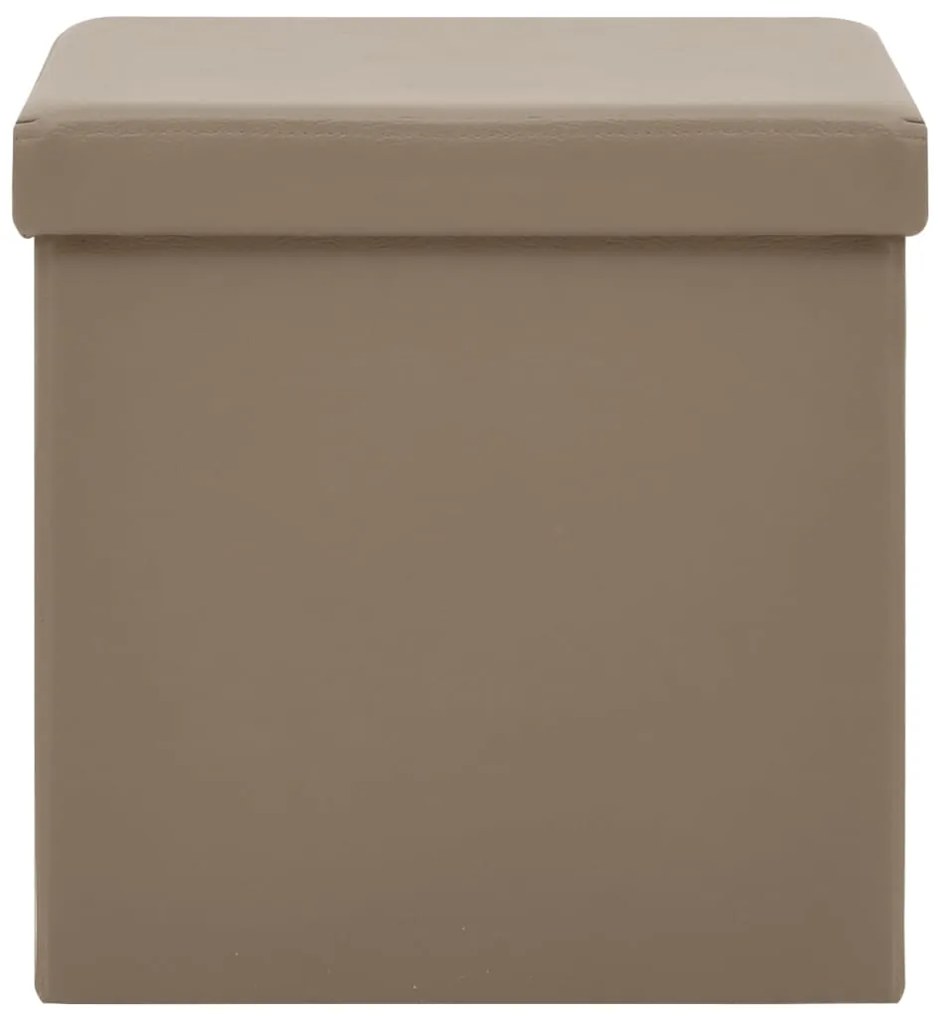 Banco de arrumação dobrável PVC cor cappuccino