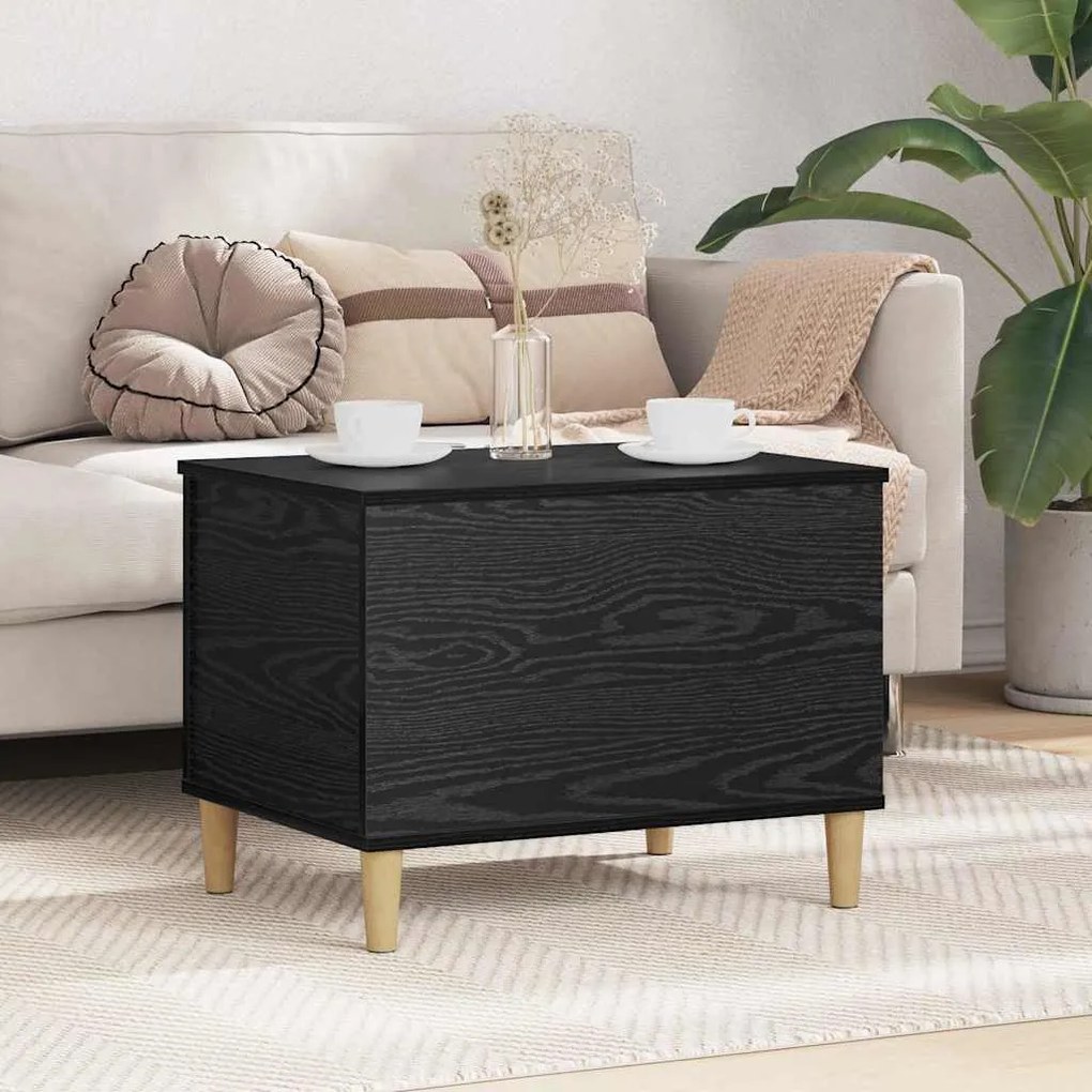 vidaXL Armário de Cabeceira Carvalho preto 60 x 44.5 x 45 cm