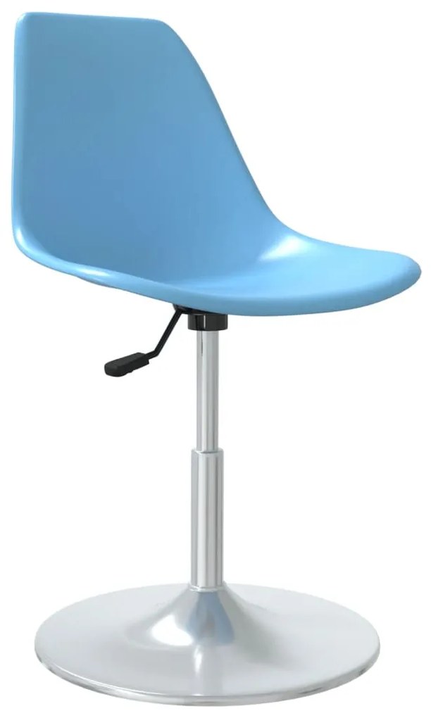 Cadeiras de jantar giratórias 4 pcs PP azul