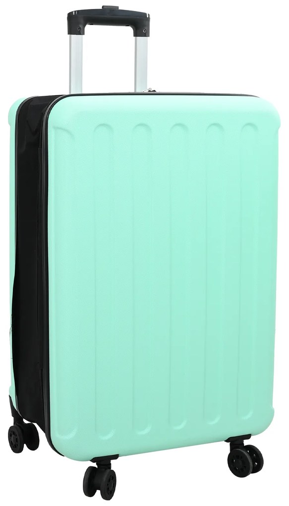 vidaXL Mala Dobrável Casco Duro 24'' Verde Menta 43x27x66 cm ABS