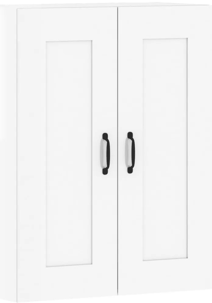 Móveis de parede 2 pcs derivados de madeira branco brilhante