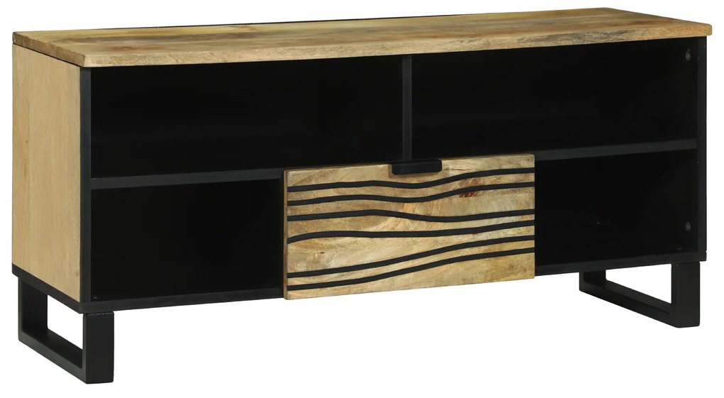 vidaXL Gabinete de TV - 100 x 33,5 x 46 cm, feito de madeira de mangueira.