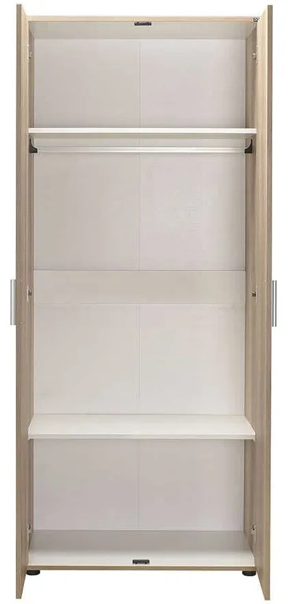 Roupeiro "Aurelio" – Nogueira Clara – 80 x 187 x 47 cm – Design Modern