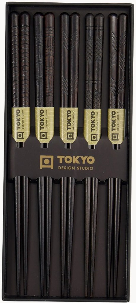 Pauzinhos de bambu Carp, 5 pares