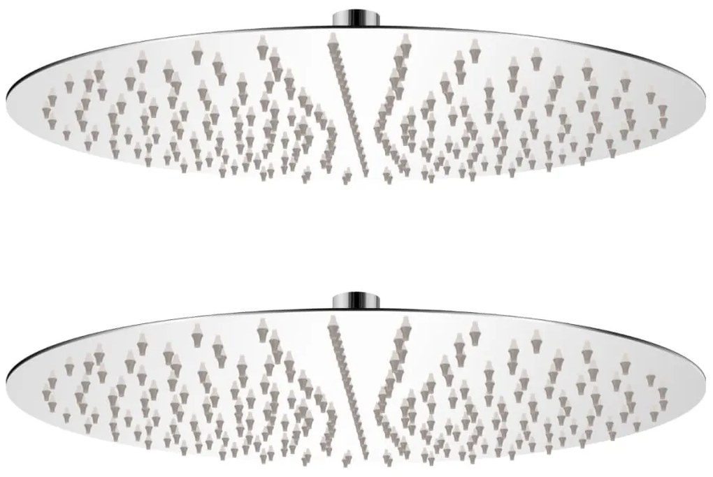 vidaXL Cabeça de chuveiro 2 pcs aço inoxidável Ø 40 cm