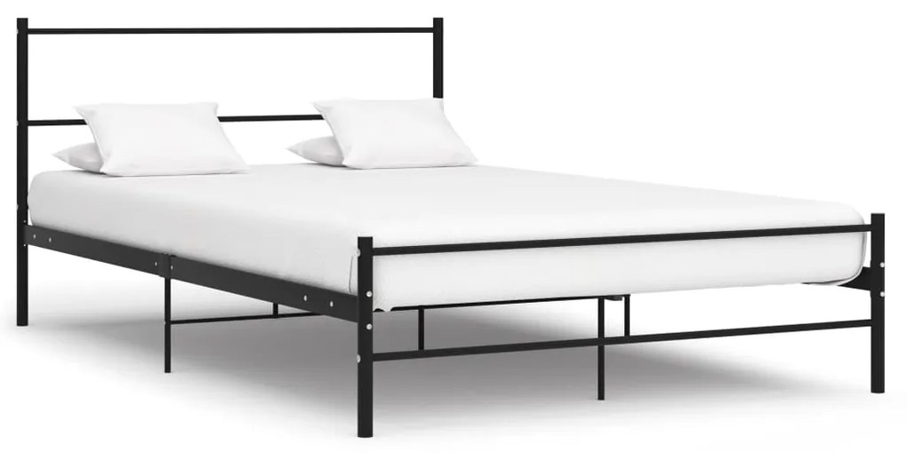 Estrutura de cama 160x200 cm metal preto