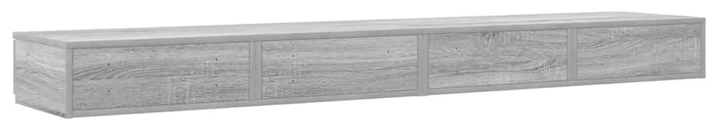Gavetas de Cama vidaXL Cinza Sonoma 200x36,5x16,5 cm Madeira Engineere