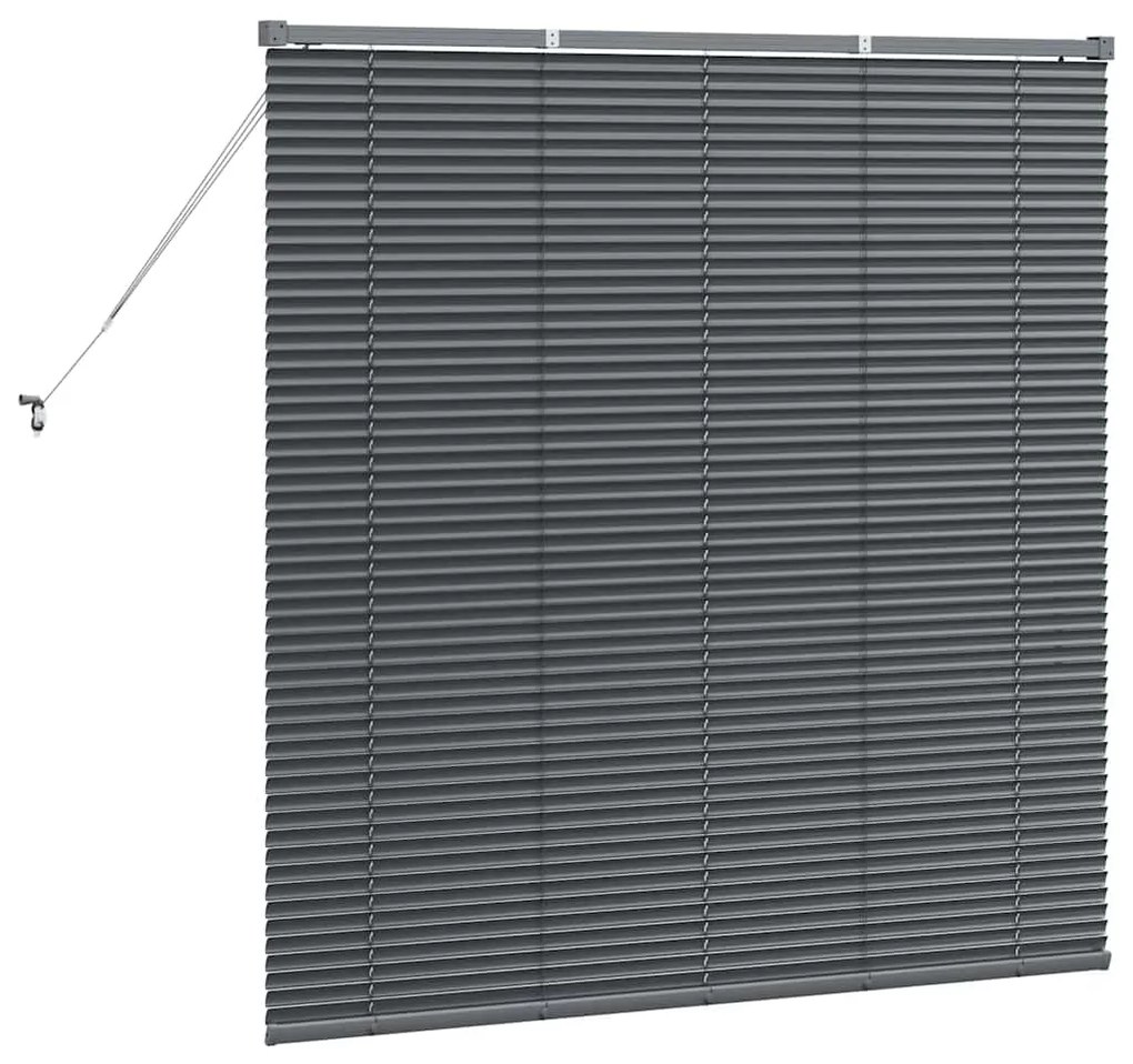 Persiana de Janela Cinzento-escuro 80 x 130 cm Alumínio