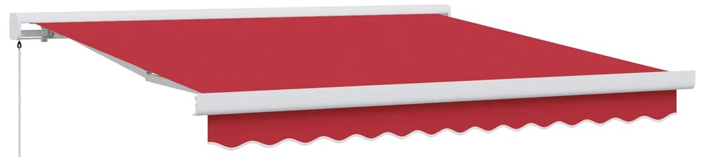 vidaXL Toldo Retrátil Vermelho 300 x 250 cm Tecido e Metal