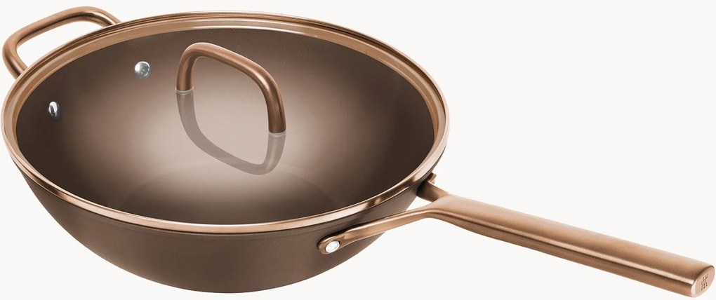 Wok antiaderente com tampa de vidro Milano