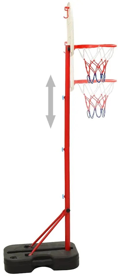 Conjunto portátil de basquetebol ajustável 138,5-166 cm