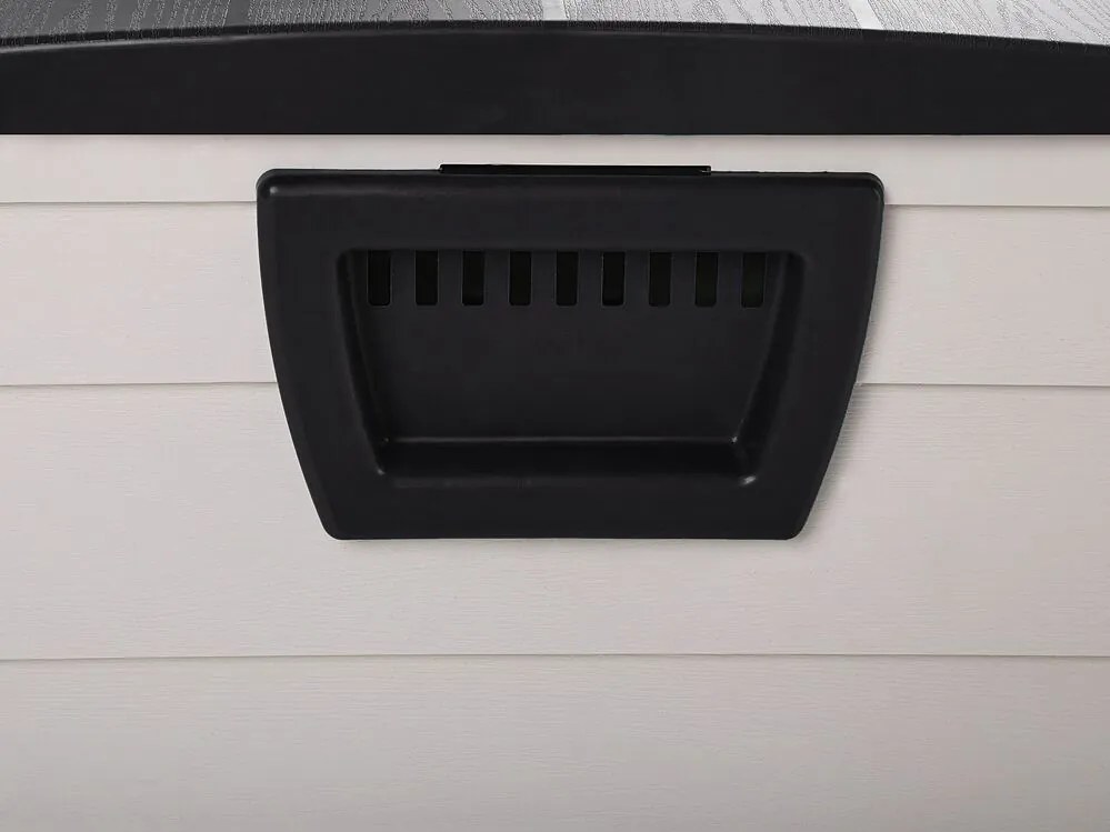 Caixa para exterior creme e preto 112 x 50 cm LOCARNO Beliani