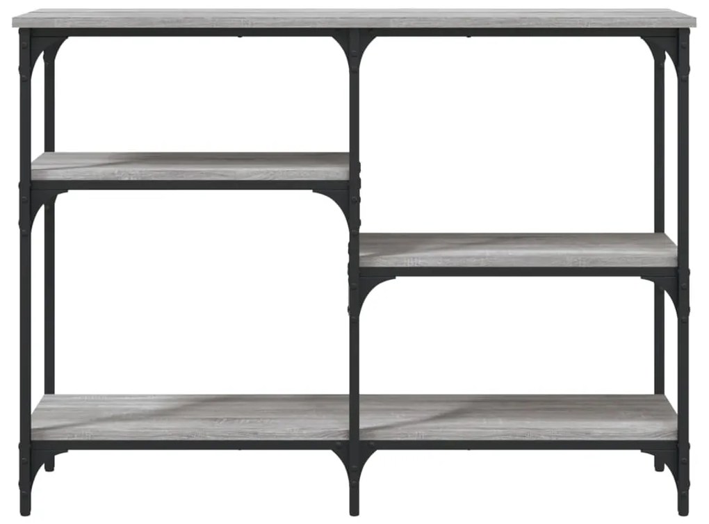 Mesa consola 102x29x75 cm derivados de madeira cinzento sonoma
