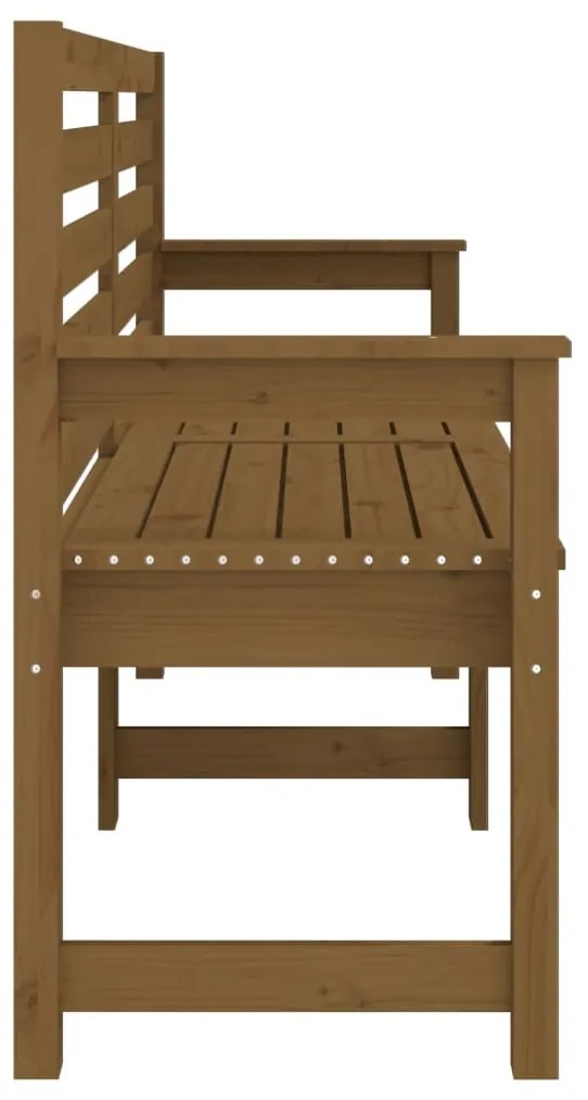 Banco de jardim 159,5x48x91,5 cm pinho maciço castanho-mel
