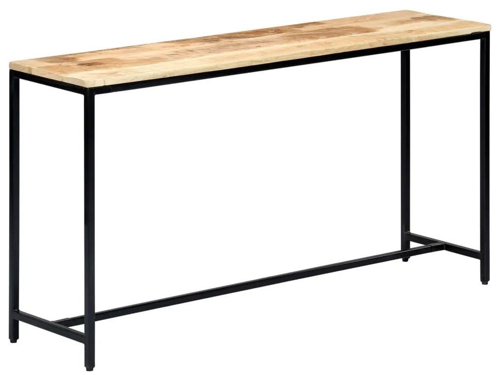 Mesa consola 140x35x76 cm madeira de mangueira maciça áspera