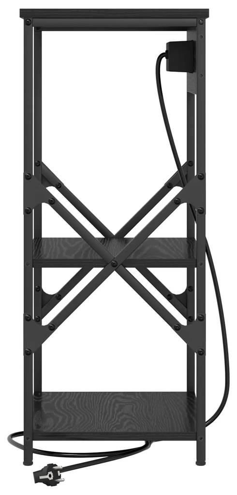 Armário de Cabeceira Carvalho preto 41 x 31 x 76 cm